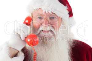 Santa on his red phone
