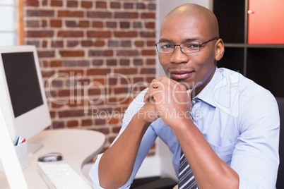 Confident businessman in office