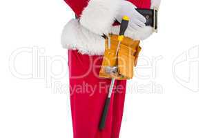 Santa claus with tool belt