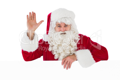 Portrait of santa claus waving