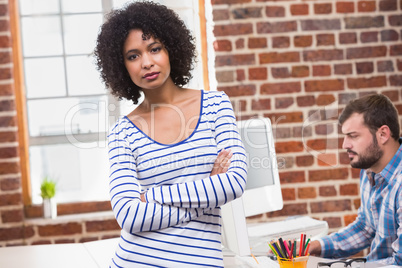 Portrait of smiling businesswoman in office