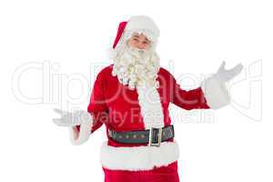 Father christmas with his hands out