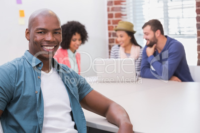 Portrait of man in business meeting