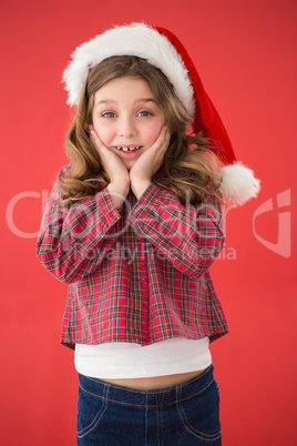 Festive little girl smiling at camera