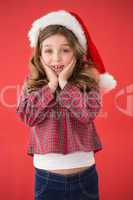 Festive little girl smiling at camera