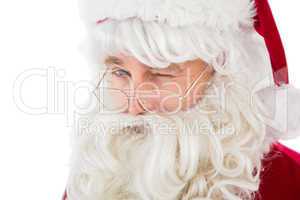 Portrait of santa claus winking