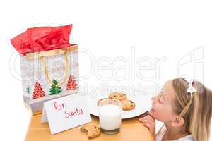 Milk and cookies left out for santa