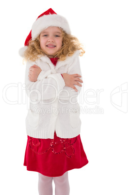 Festive little girl smiling at camera