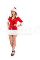 Santa girl standing with hands on hips