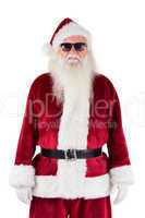 Santa Claus wears black sunglasses