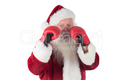 Santa Claus is ready to fight