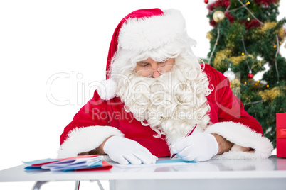 Father christmas writing letters