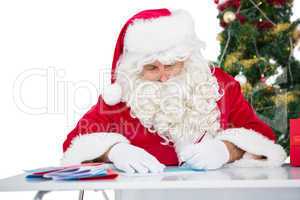 Father christmas writing letters