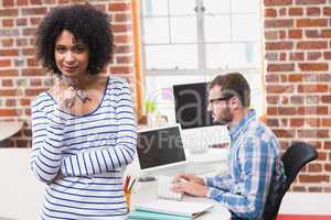 Portrait of smiling businesswoman in office