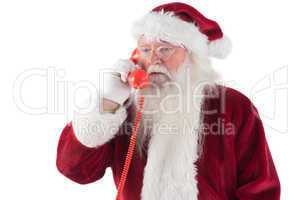 Santa on his red phone