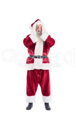 Santa is shocked to camera