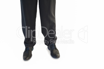 Businessmans legs and dress shoes