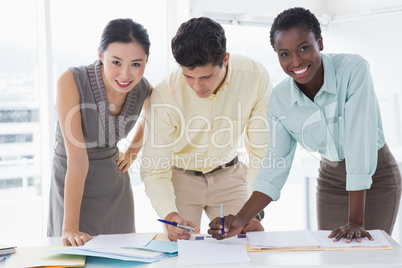 Business team working together at a meeting