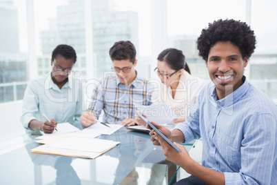 Casual business team having a meeting