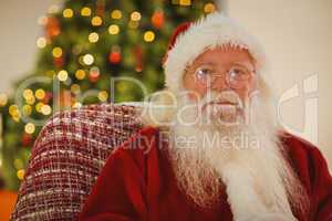 Portrait of santa claus with his glasses