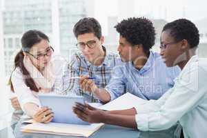 Casual business team having a meeting