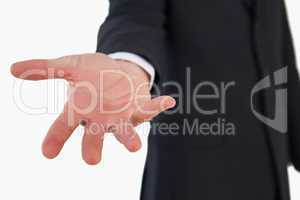 Close up of a businessman hand gesturing
