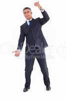 Businessman well dressed doing gesture