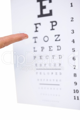 Finger presenting a contact lens Finger presenting a contact lens