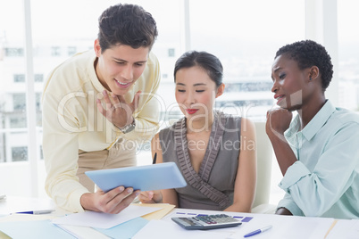 Business team working together at a meeting Business team working together at a meeting