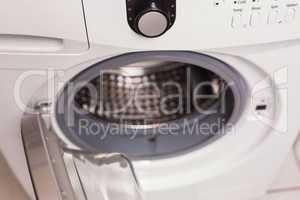 High angle view of washing machine