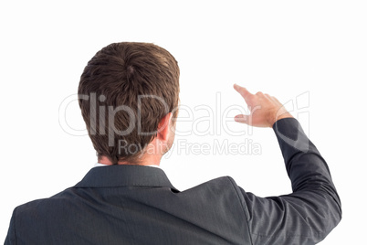 Businessman pointing with his finger