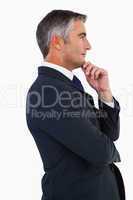 Elegant businessman in suit posing