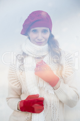 Pretty redhead in warm clothing