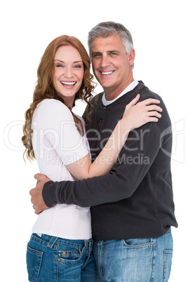 Casual couple smiling at camera