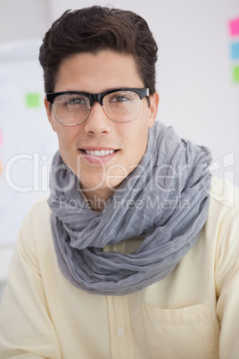 Portrait of a businessman smiling at camera