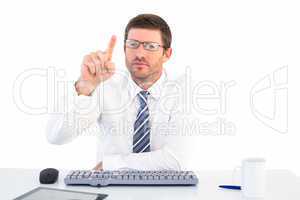 Businessman working at his desk