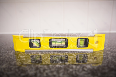 Spirit level on the counter