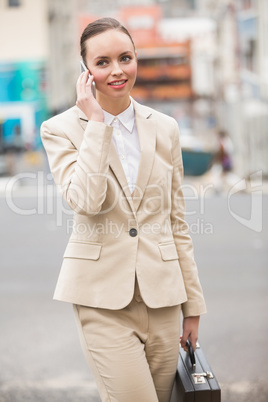 Young businesswoman on the phone