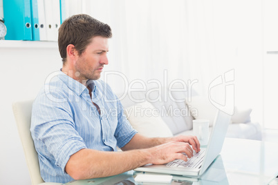 A businessman at his desk