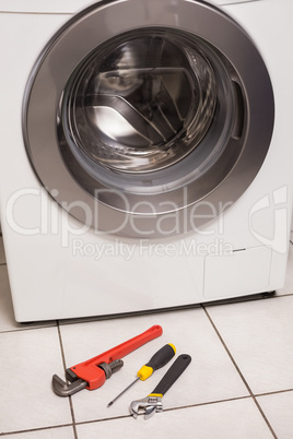 Washing machine with tools