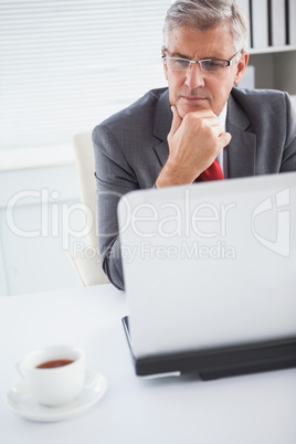 Focused businessman at his desk