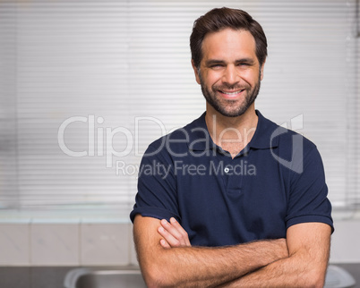 Casual man smiling at camera