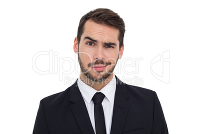 Portrait of a skeptical businessman well dressed