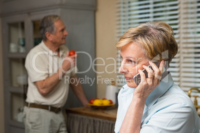 Senior woman on the phone