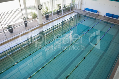 Swimming pool in fitness club