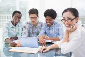 Casual business team having a meeting