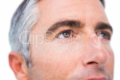 Close up of a man with grey hair