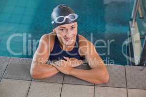 Female swimmer in the pool at leisure center