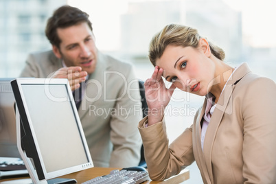 Businessman arguing with a colleague