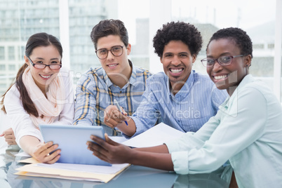 Casual business team having a meeting